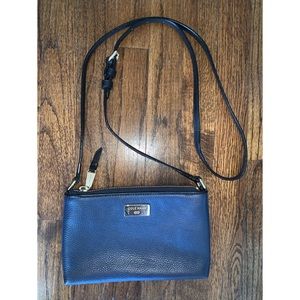 EUC Cole Haan crossbody blue and black with gold
